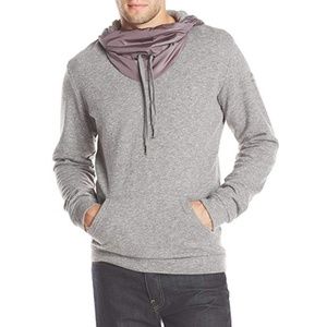 NWT Jetlag Grey Melange Cowl Neck Hoody Pullover L